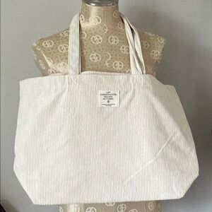 Sézane Velour Tote Bag in Off White